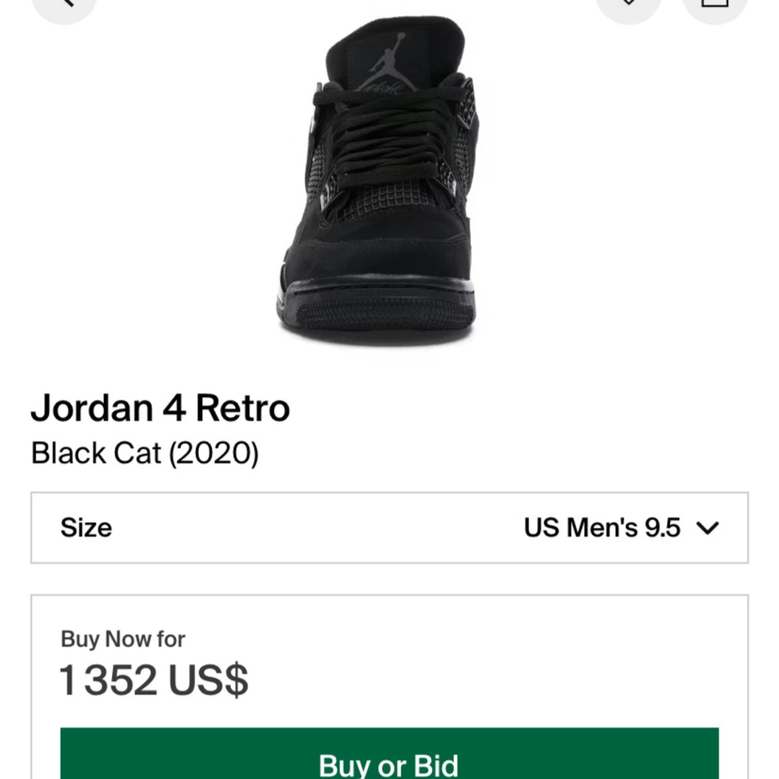 Jordan 4 blackcats (äkta)  - 93