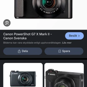 Canon g7x mark 2 eller 3  - SÖKER!! 