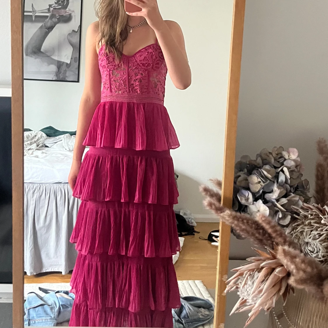 Superfin långklänning från booho - 90