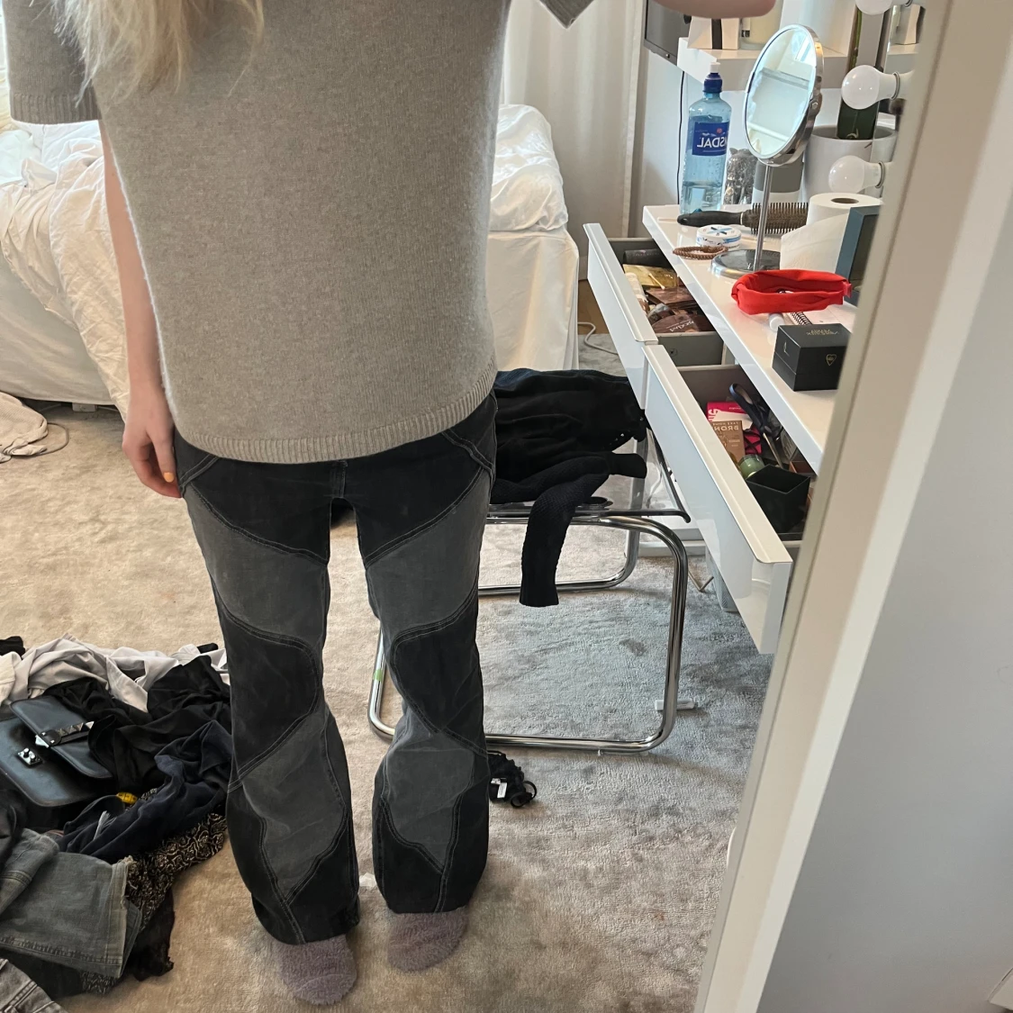 Lågmidjade bootcut jeans  - 90