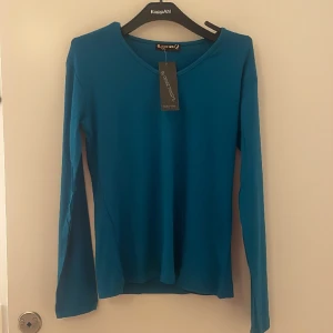 Snygg långärmad tröja - Helt ny långärmad tröja, snygg och basic! Står tyvärr ingen storlek men skulle uppskatta det till en S!