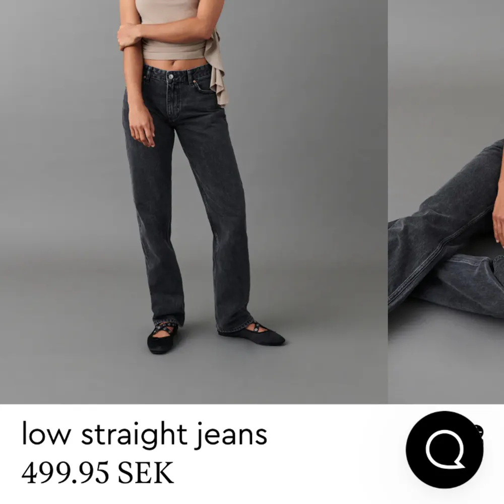 Svarta Lågmidjade jeans från Gina, säljer för att de inte kommer till användning! Köpta för 500. Jeans & Byxor.