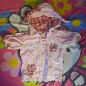 Rosa bodyline kofta tröja med öron  - Storlek; XS