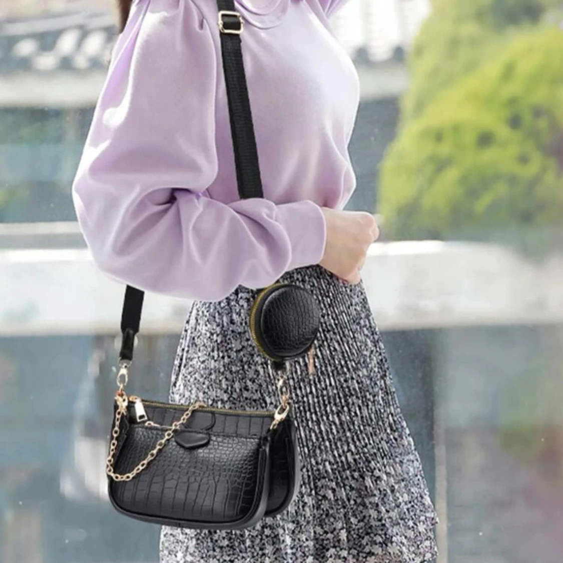 Svart axelväska - 90