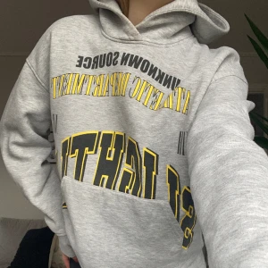 Weekday hoodie - Hoodie från weekday med snygg text på framsidan. Storlek xs, lite nopprig. Skriv för frågor! 🥰
