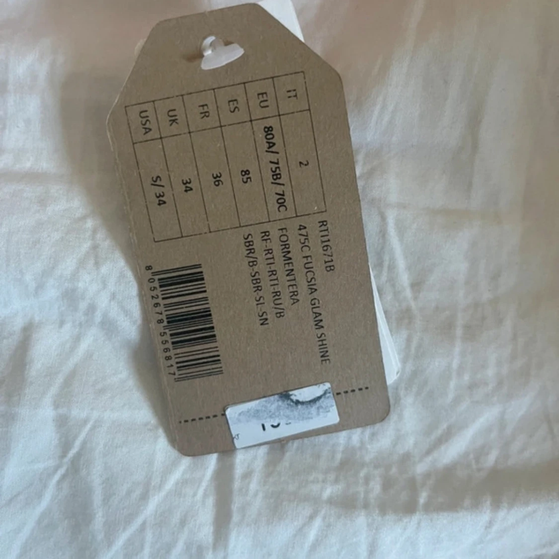 Rosa glittrig bikiniöverdel - 90