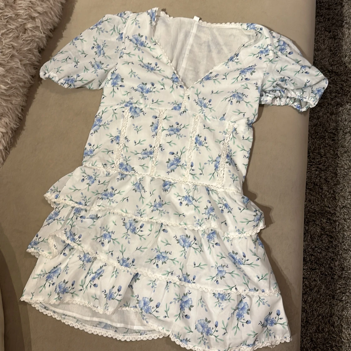 Superfin volangklänning🩵 - 90