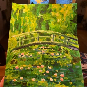 Målning - En akvarell målning jag målat av monets kända målning! Pappret är väldigt tjockt och har hög kvalite 