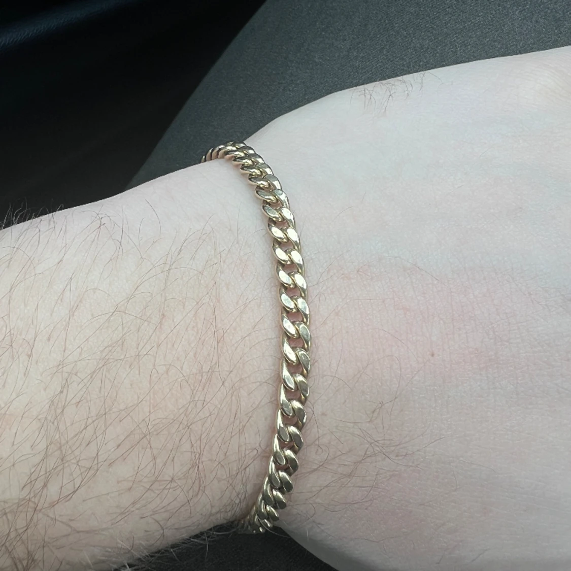 Guld 14K armband (Cubanlänk)