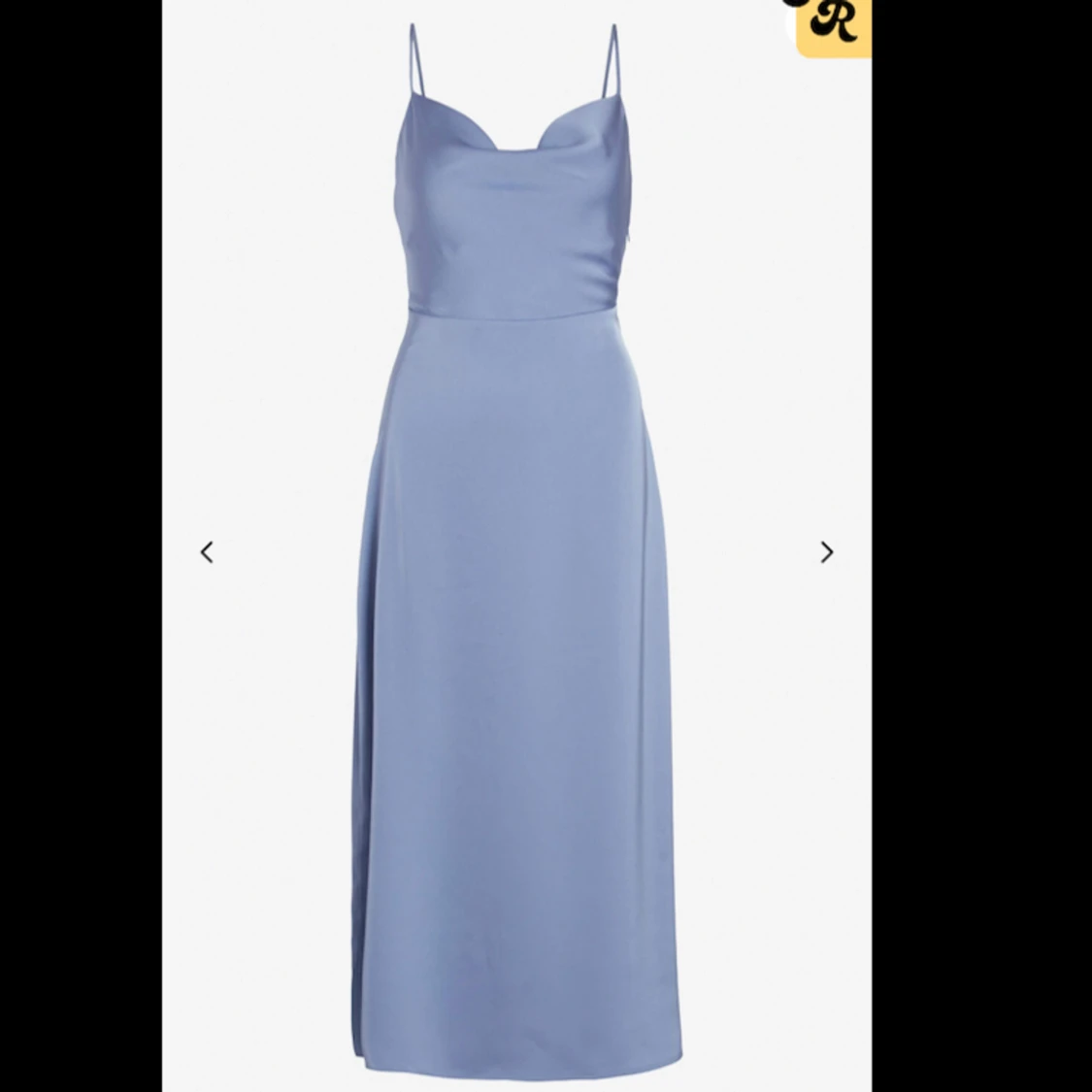 Ljusblå satinklänning - 91