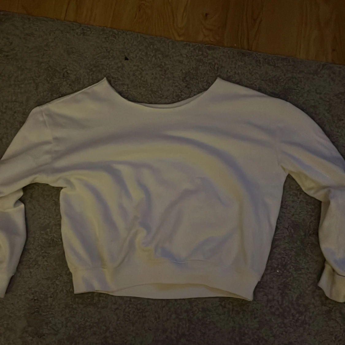 Vit långärmad tröja - 90