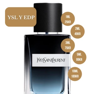 YSL Y EDP Sample - Finns i 1, 2, 3, 5 och 10ml. Kontakta oss gärna innan du köper. Framförallt om du vill köpa flera samples/dekanter så fixar vi en bundle! Priser finns i bilden✅