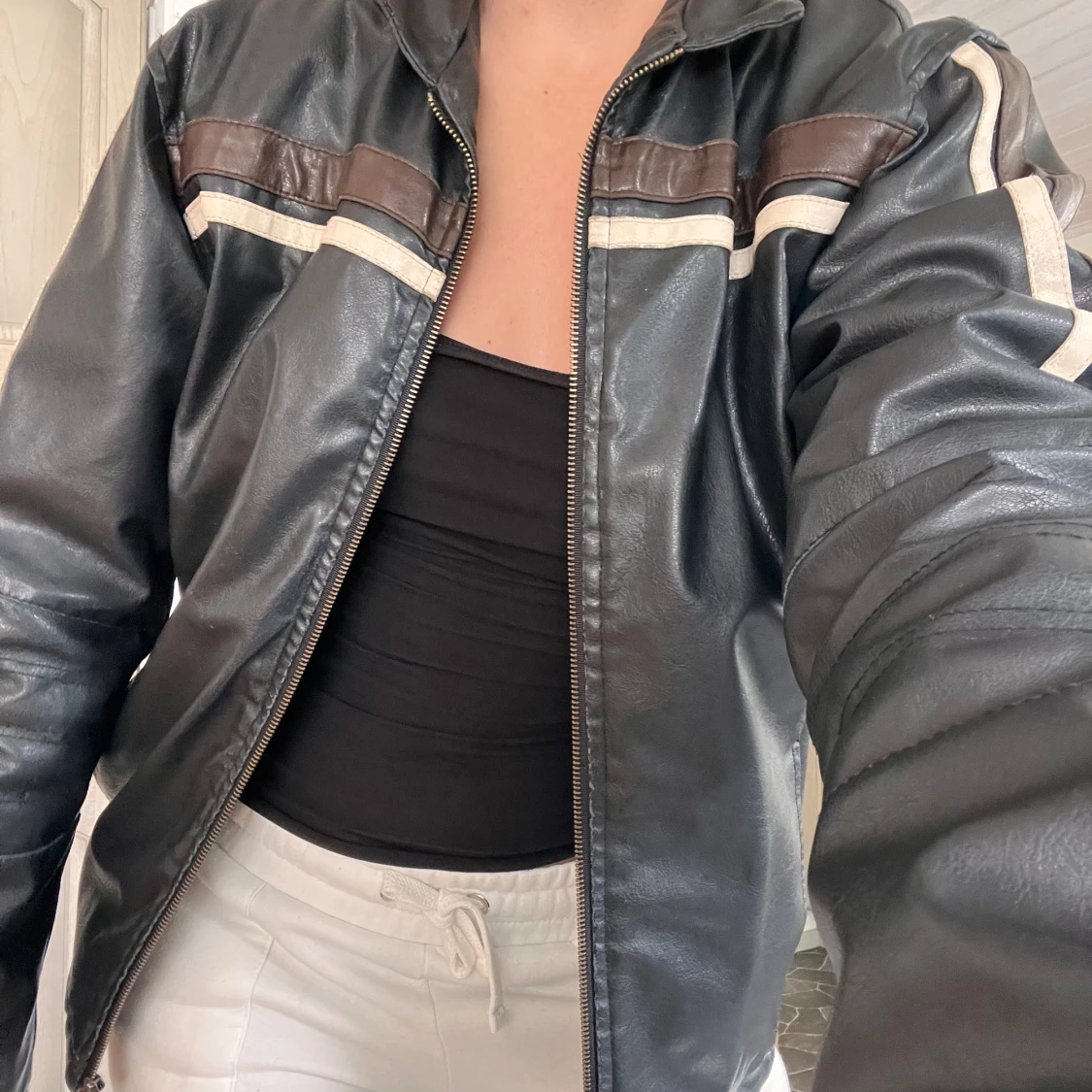 Vintage skinnjacka  - 91