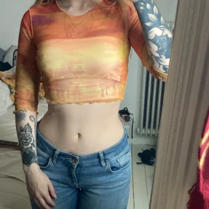 meshtop  - mesh top med solnedgång & hästar, oanvänd 