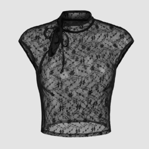 Spets topp - Snygg spelstopp med knytning framtill från shop cider. Aldrig använd