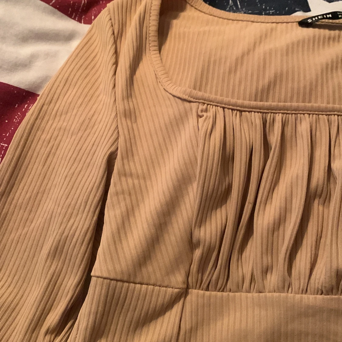 Beige långärmad topp  - 90