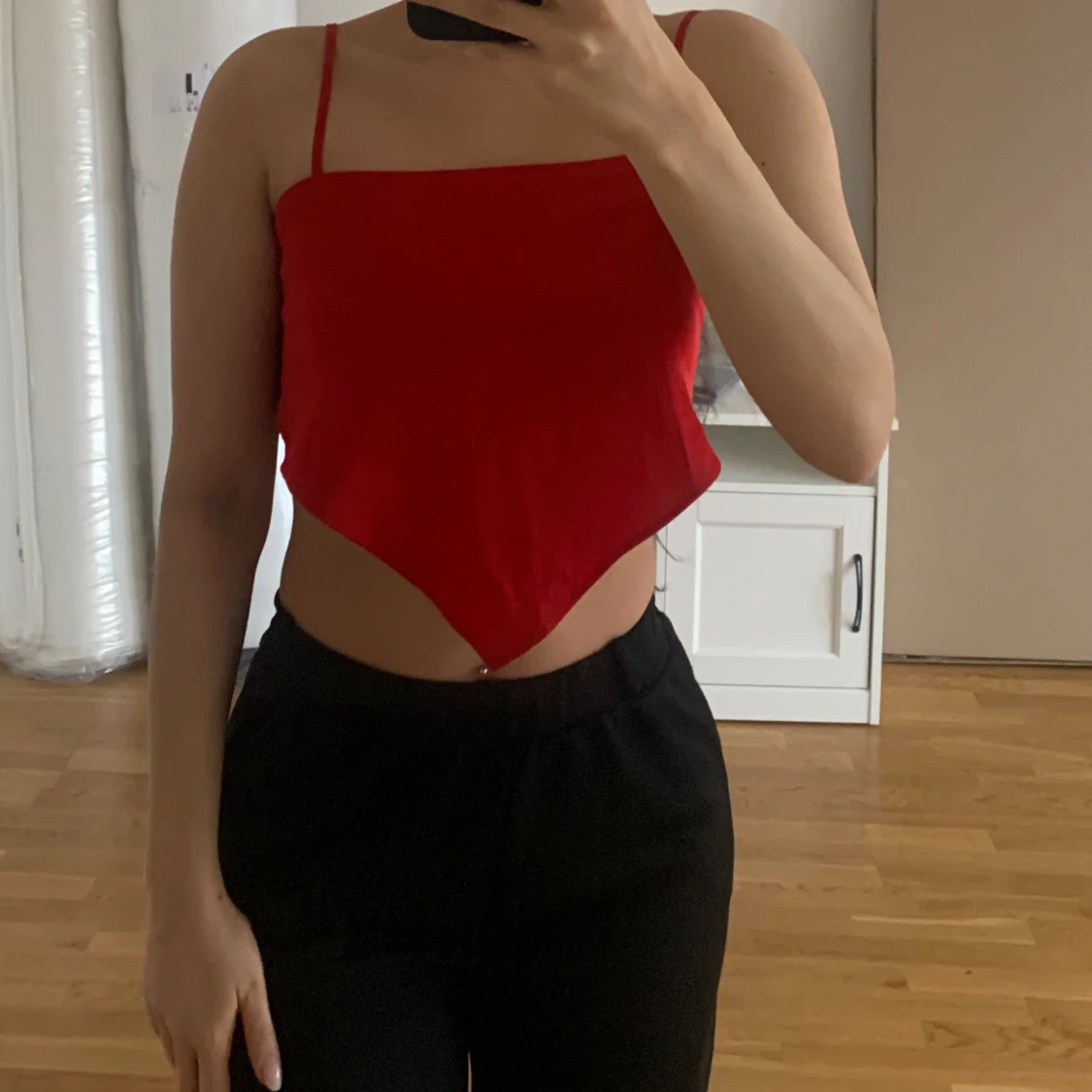Röd crop top 