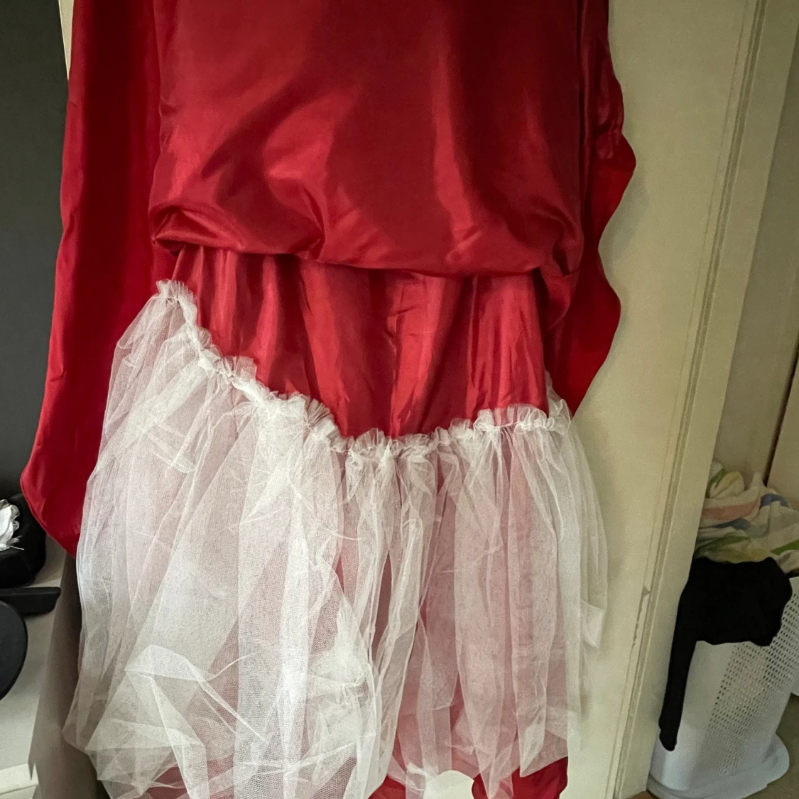 Balklänning röd med bling  - 91