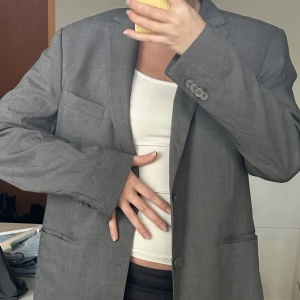 Oversized kavaj  - Grå kavaj från gant