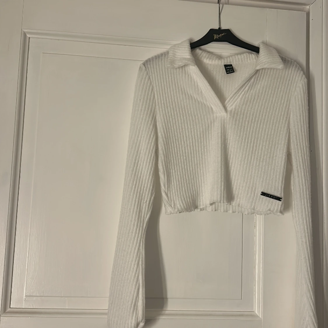 Stickad vit-tröja 🤍🤍