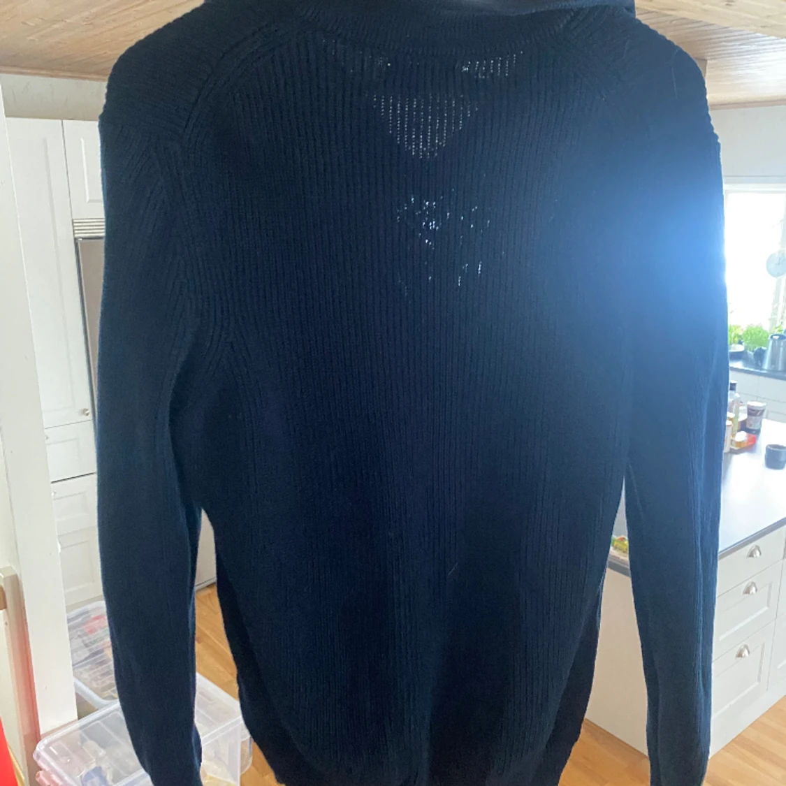 Stickad half-zip tröja - 91
