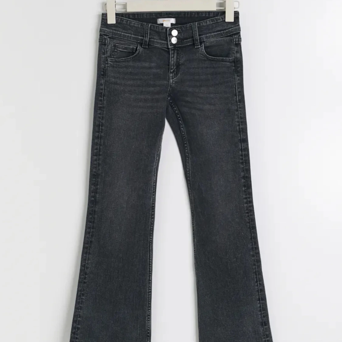 Mörkgrå flare pocket jeans - 90