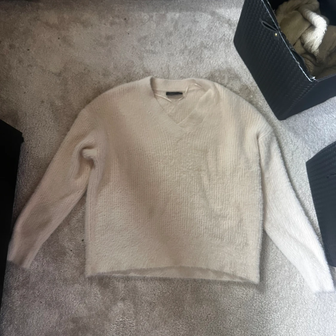 Rosa stickad tröja  - 91