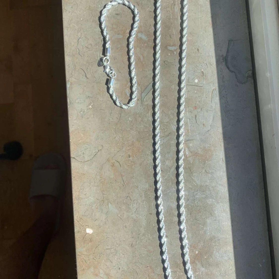 Silver halsband  - 90