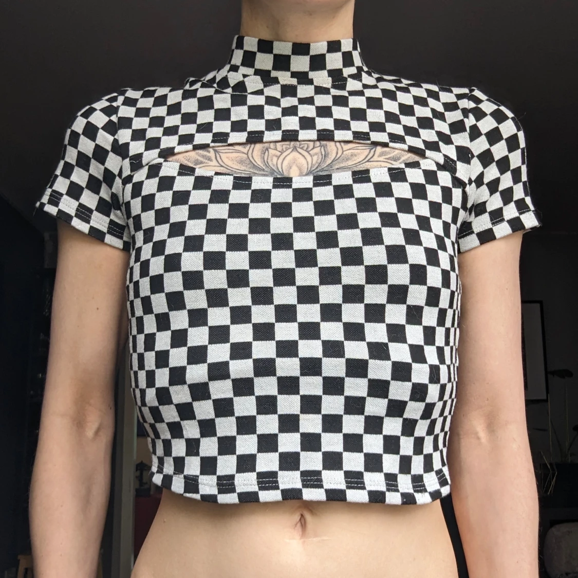 Schackrutig topp XS - 90