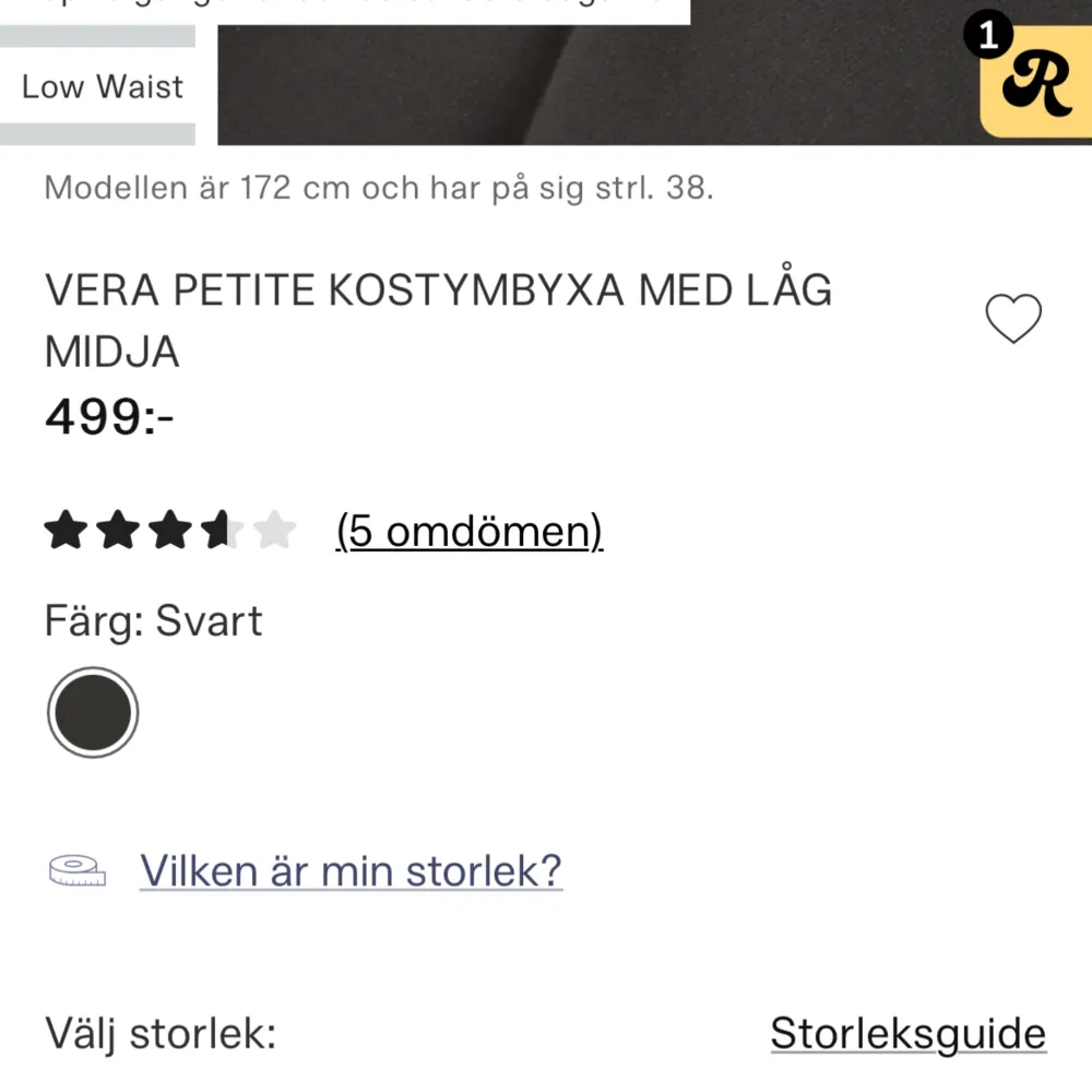 tyvĂ€rr mĂ„ste jag sĂ€lja mina kostymbyxor frĂ„n bikbok i modellen petite. storlek 36. Endast anvĂ€nda 2 gĂ„nger, nyskick och inga defekter eller flĂ€ckar!đnypris 499krđ för referens sĂ„ Ă€r jag 164 och byxorna Ă€r ungefĂ€r 4cm för korta, tryck gĂ€rna pĂ„ köp nu!. Farkut & Housut.