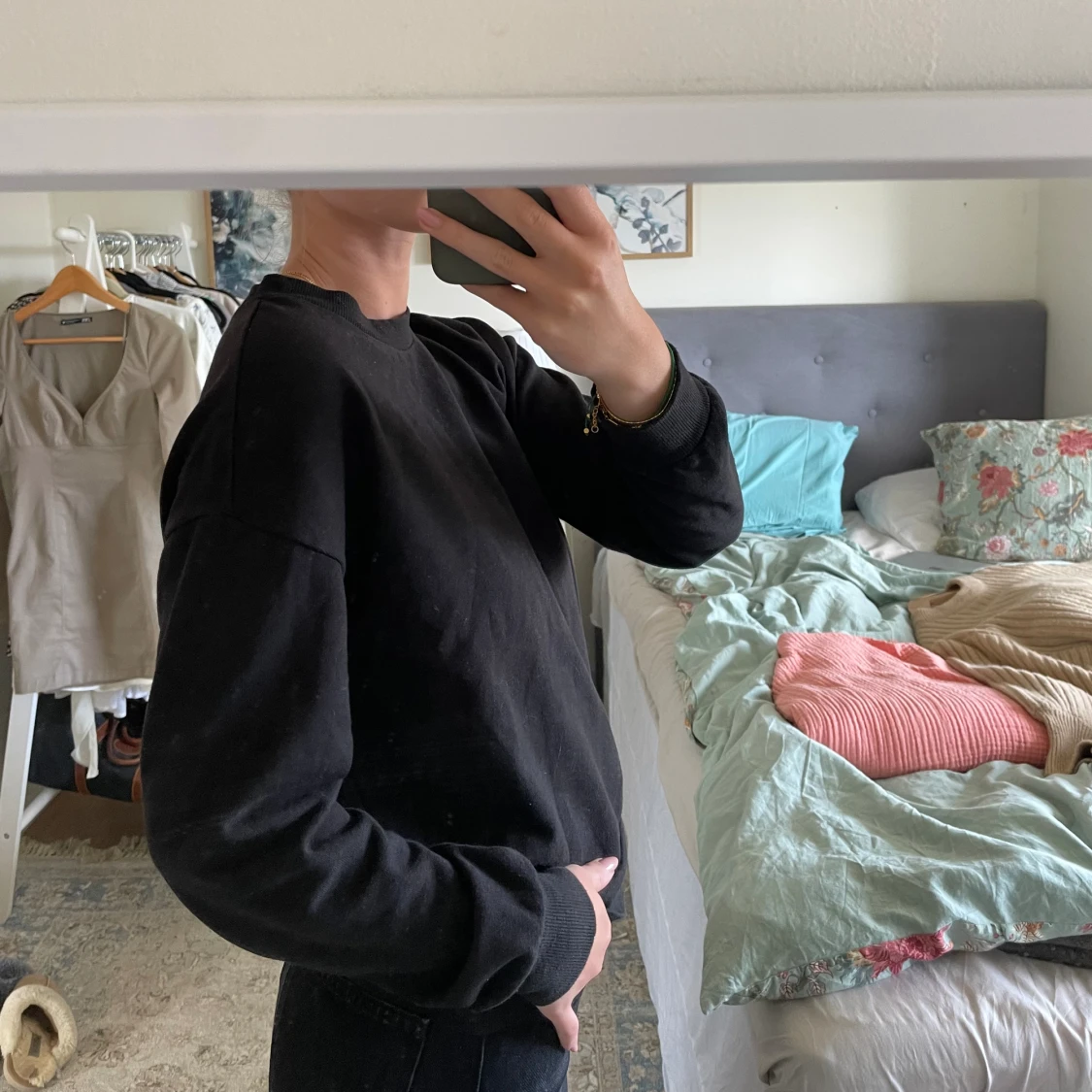 Svart sweatshirt  - 90