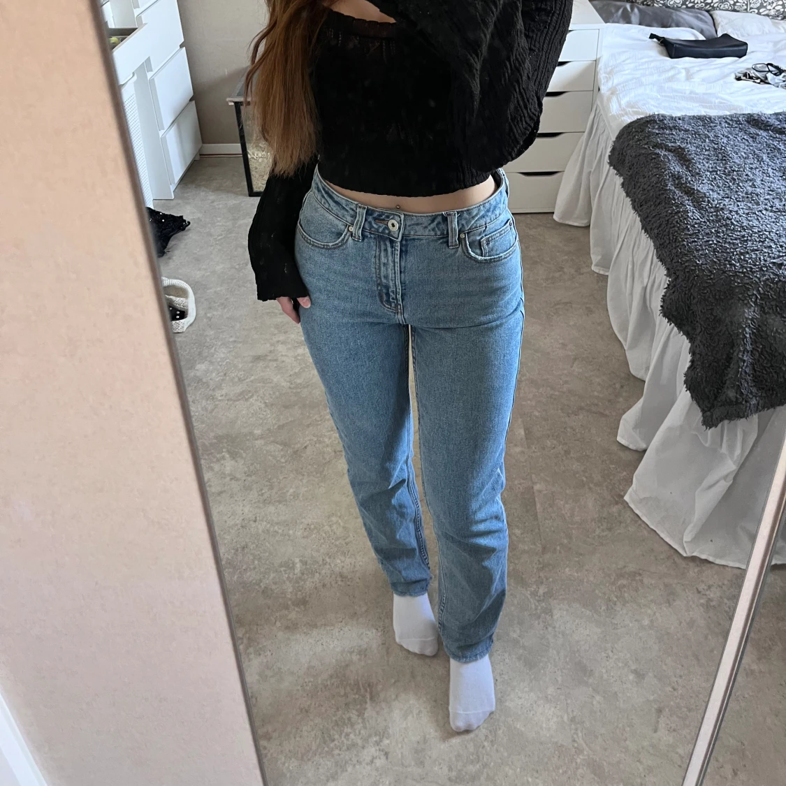 Blåa jeans