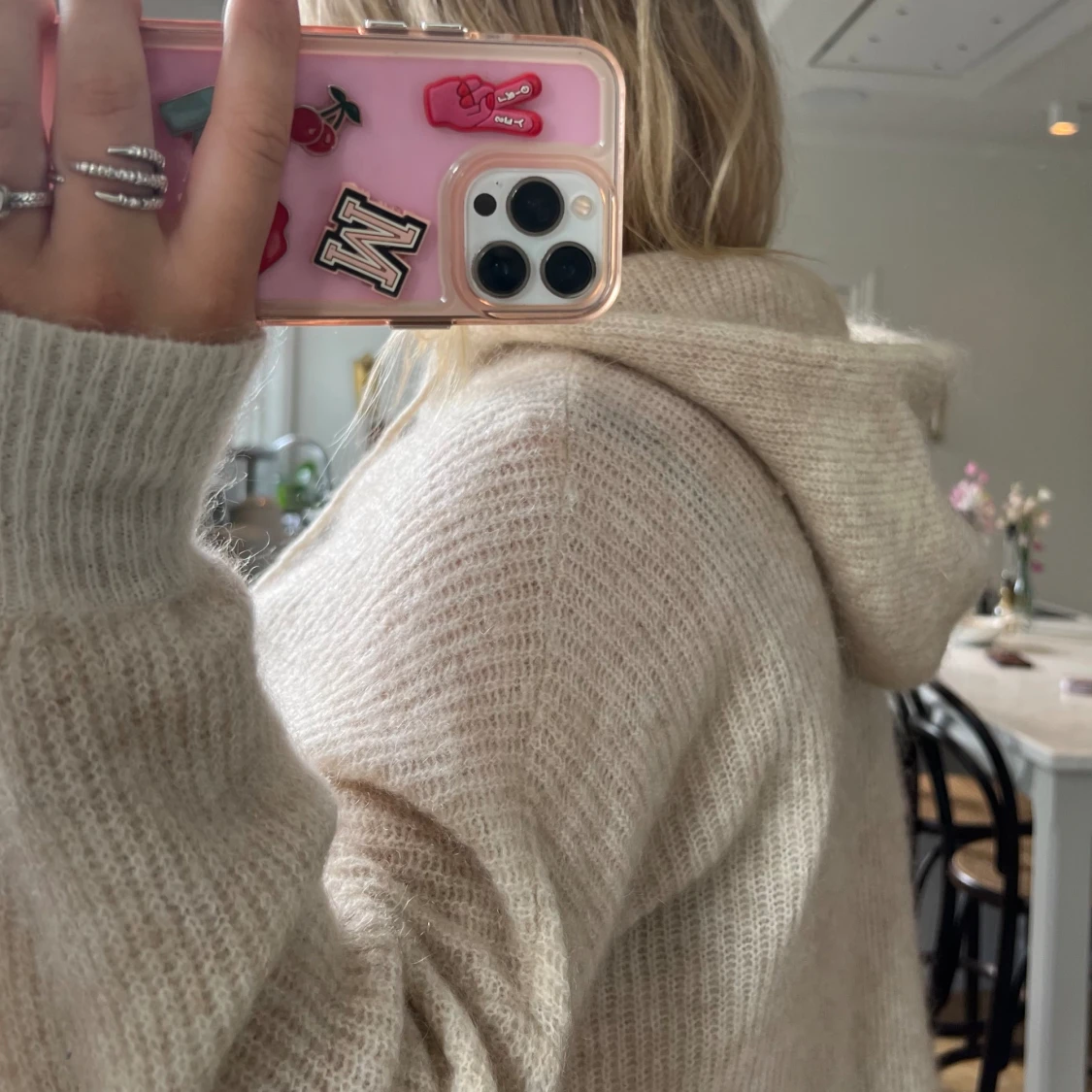 Stickad Ganni hoodie  - 90