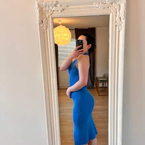 Blue dress with a slit and only used once 