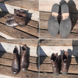 Läderboots stl 38  - Läderboots i fint skick som har mycket kvar att ge. Har en liten avskavd framtill se bild , men inget man direkt tänker på eller som påverkar.  Stl 38