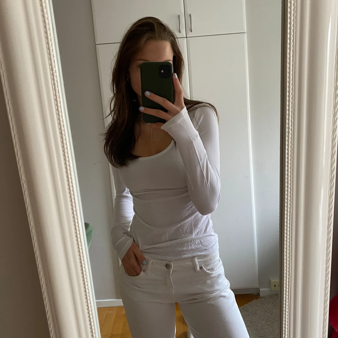 Vit långärmad - 90