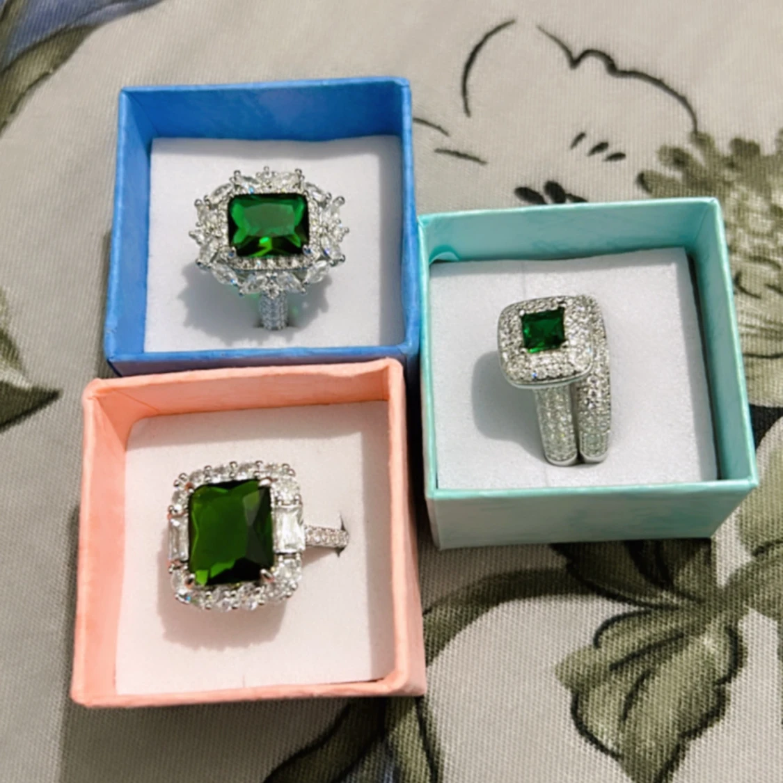 Green Zircon Stone Rings - 91