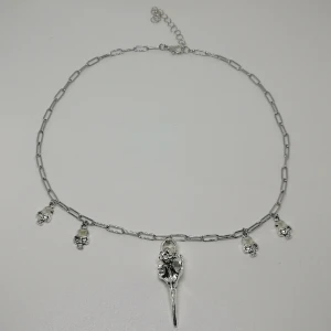 Halsband ~ Skulls and Raven ~ - Halsband som är nytt/oanvänt. Det är gjort/designat av mig. Längd: ca 40 cm + ca 6 cm extra länk. 