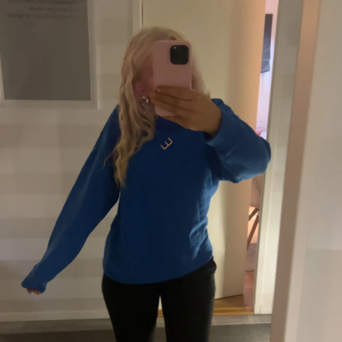 Blå sweatshirt - 90