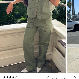 Djerf Avenue byxor - Säljer mina ”go to pants” i färgen Green från djerf avenue, sparsamt använda så ser ut som nya. Storleken är Xs men passar både Xs Samt S. Nypris: 1600kr🩷 Skriv privat för egna bilder!