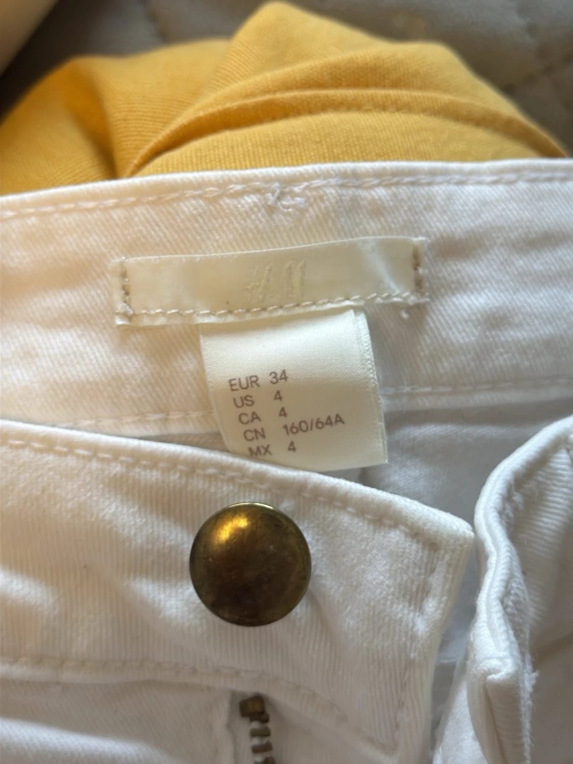 Vita höga shorts med dragkedja - 4