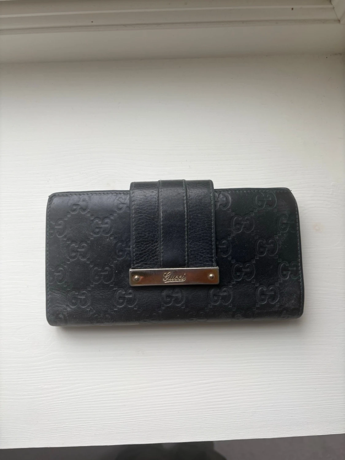 Svart plånbok från Gucci i läder