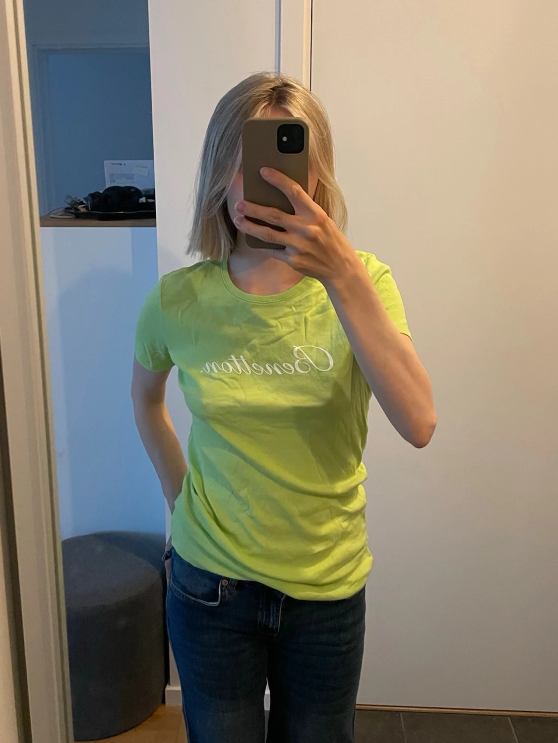 Limegrön t-shirt från Benetton