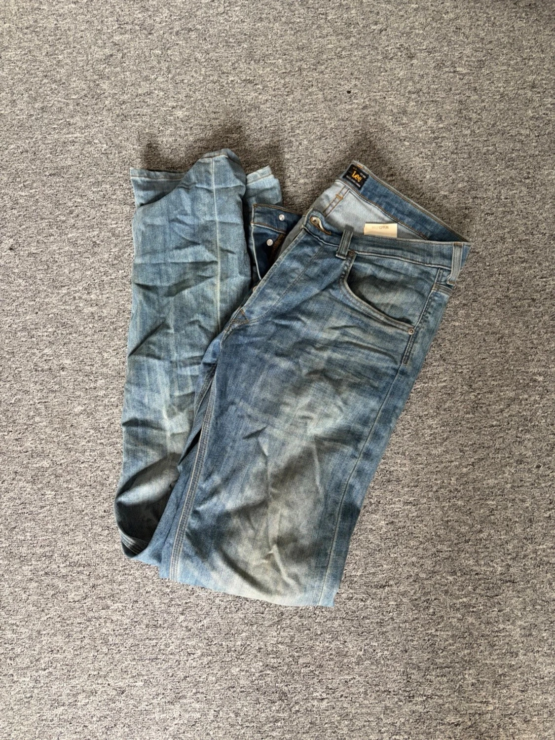 Ljusblå raka jeans från Lee