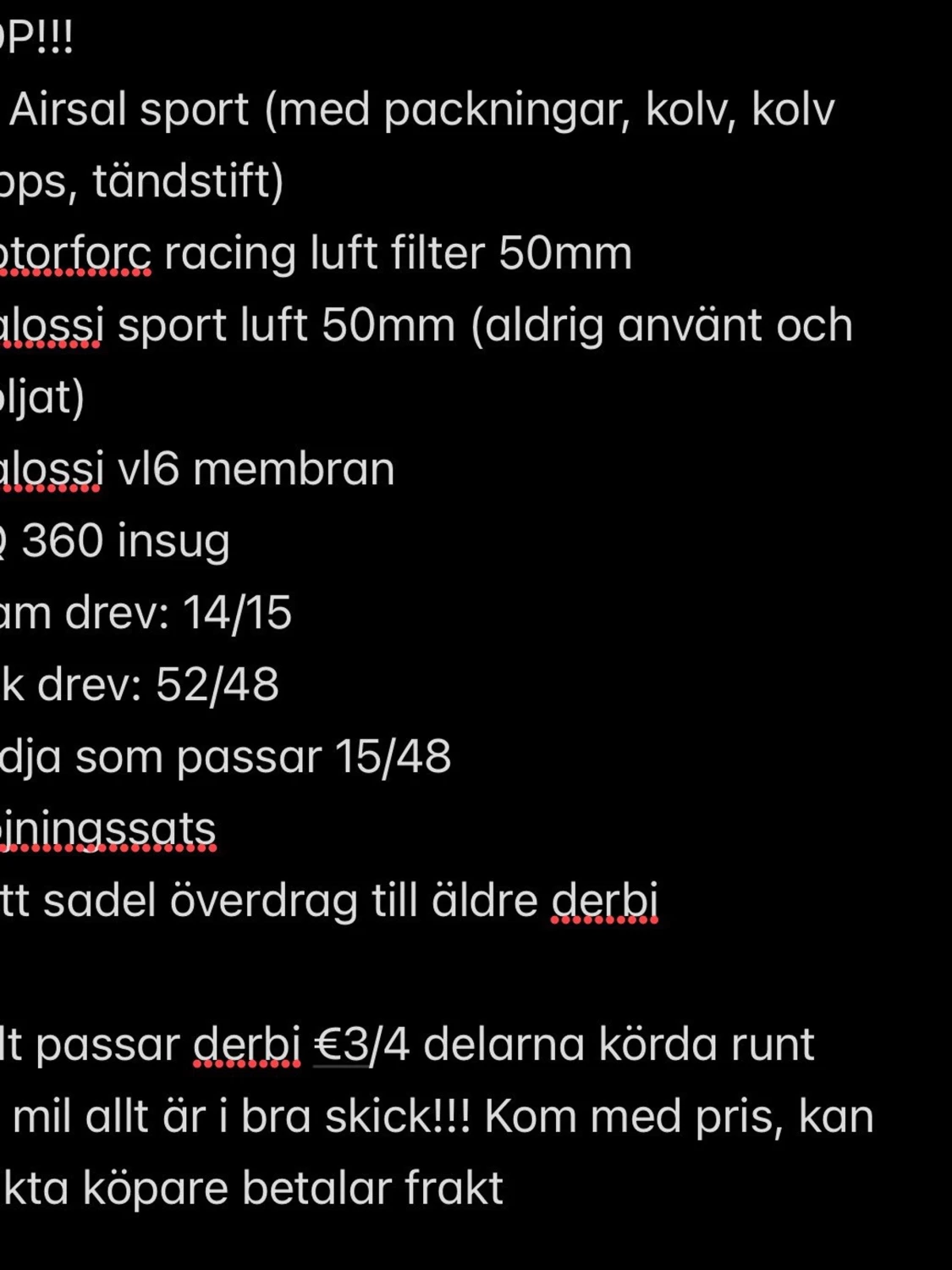 Mopeddelar Airsal och Malossi mm - 5