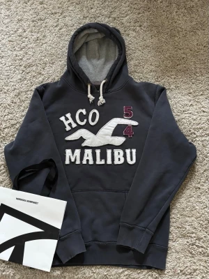 Hollister (sällsynt) - Tjena, jag säljer denna riktigt feta hollister hoodie som är väldigt sällsynt. Står storlek xxl men sitter mer som L. Skick 9/10 vilket är väldigt bra för att vara en vintage hoodie!!                            Skickas snabbt och smidigt!🚚