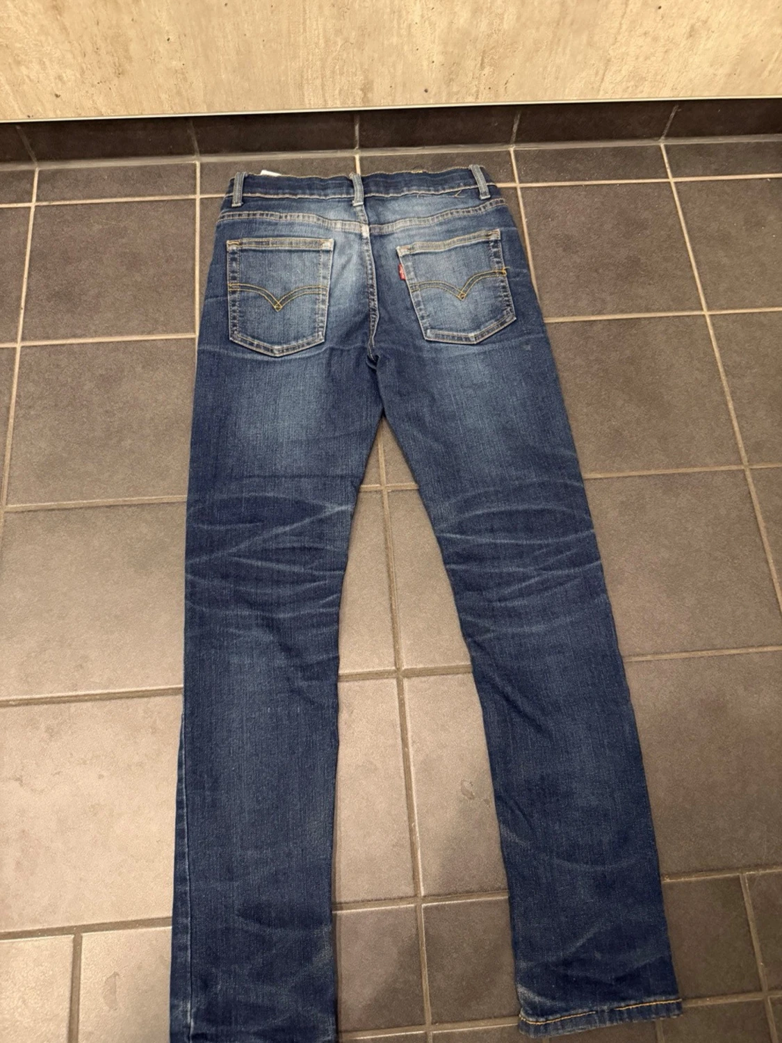 Blå raka jeans - 2