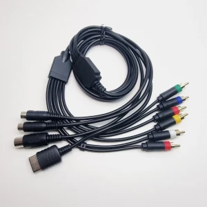 4-i-1 RGB Video Kabel för Sega MD 1-2, Saturn och Dreamcast - 4-i-1 RGB video kabel för Sega  Passar:  Sega Mega Drive 1 & 2 Sega Saturn Sega Dreamcast  Ger bättre bild än vanlig komposit. Fungerar med TV/monitor som har RGB/SCART (t.ex. PVM/BVM).  OBS: Inte komponent kabel.