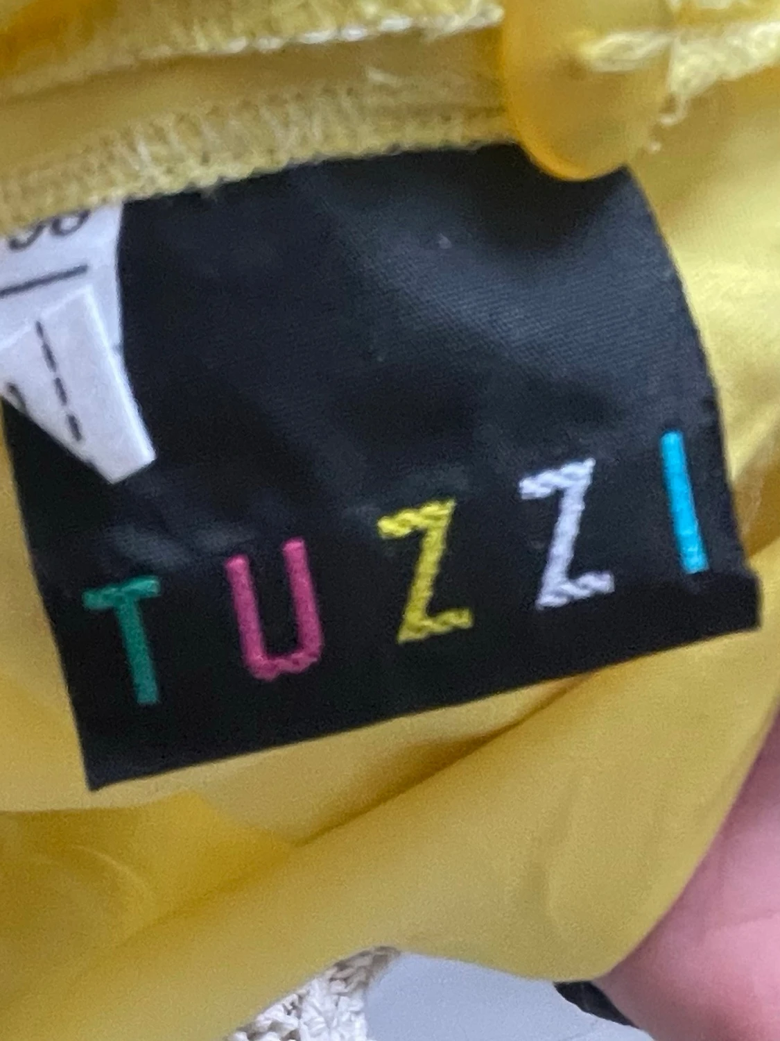 Gul tuzzi  blus med färgglatt tryck - 2