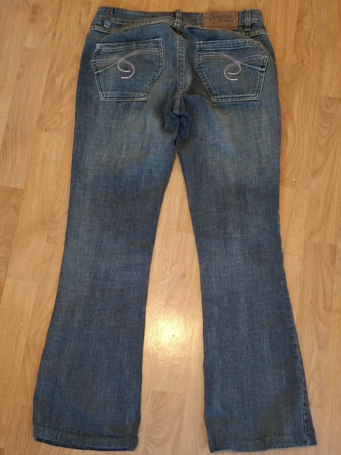 Grå bootcut jeans  - 1
